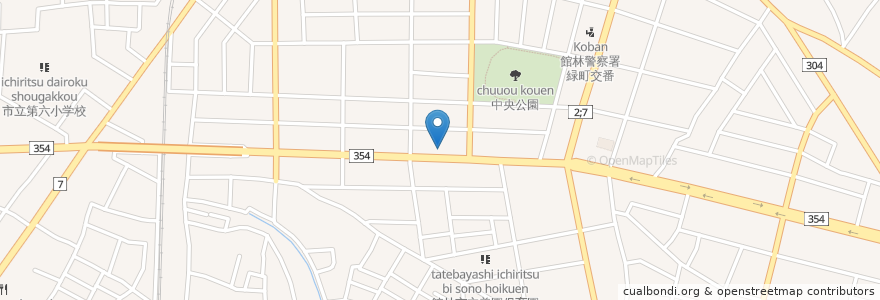 Mapa de ubicacion de 江戸老鮨 en Jepun, 群馬県, 館林市.