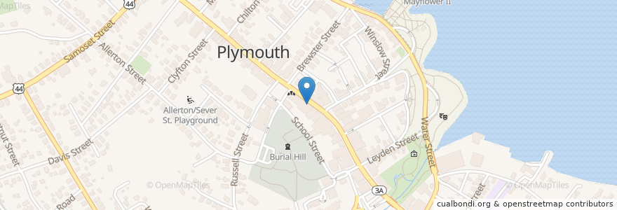 Mapa de ubicacion de Will & Co Cafe en États-Unis D'Amérique, Massachusetts, Plymouth County, Plymouth.