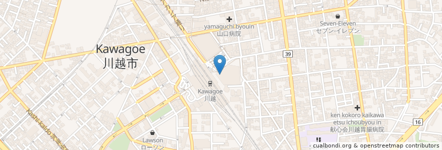 Mapa de ubicacion de バーミヤン en 日本, 埼玉県, 川越市.
