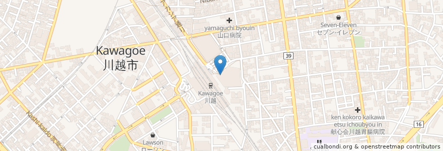 Mapa de ubicacion de マクドナルド en Japão, 埼玉県, 川越市.