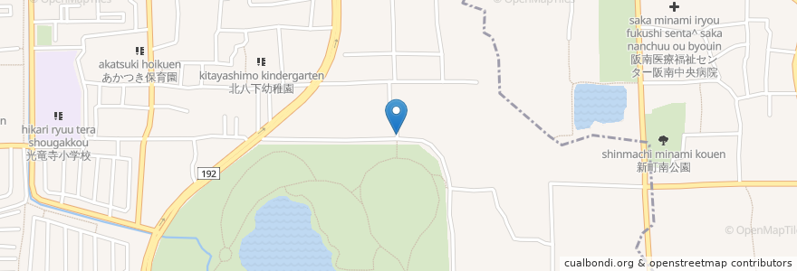 Mapa de ubicacion de 自動販売機 en Япония, Осака, 松原市, 北区.