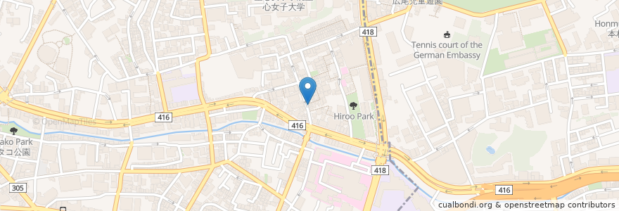 Mapa de ubicacion de Sonna Banana en Japan, 東京都, 港区, 広尾.