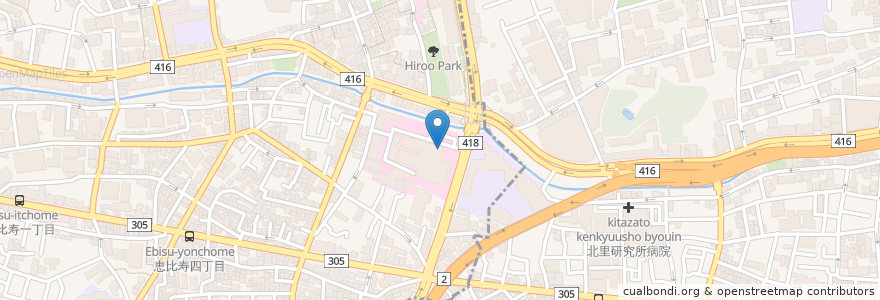Mapa de ubicacion de Starbucks en ژاپن, 東京都, 港区, 渋谷区.