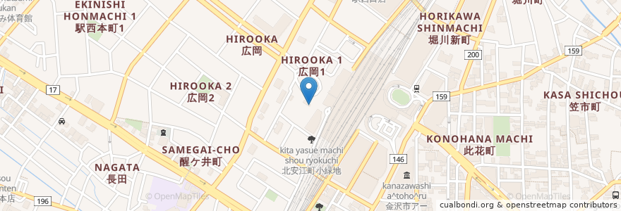 Mapa de ubicacion de さかなや道場 en اليابان, إيشيكاوا, 金沢市.