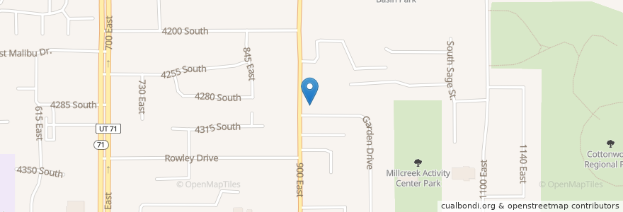 Mapa de ubicacion de Stella Cafe en 미국, 유타 주, Salt Lake County, Millcreek.
