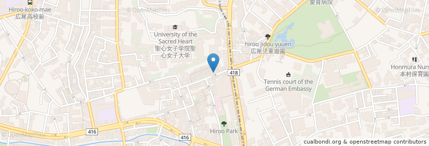 Mapa de ubicacion de Kotobuki en 일본, 도쿄도, 미나토, 広尾.