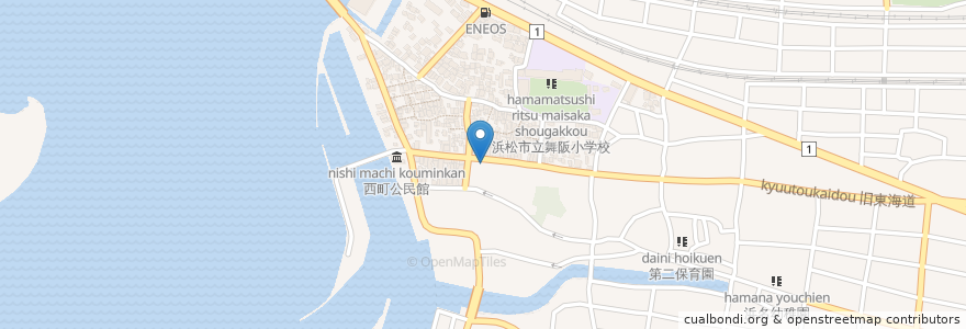 Mapa de ubicacion de 居酒屋 宿 en ژاپن, 静岡県, 浜松市, 西区.