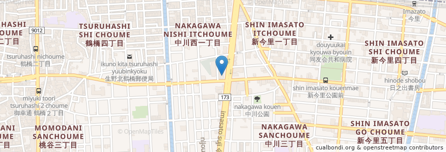 Mapa de ubicacion de イストワール en ژاپن, 大阪府, 大阪市, 生野区.