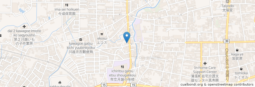 Mapa de ubicacion de まるみ en Japão, 埼玉県, 川越市.