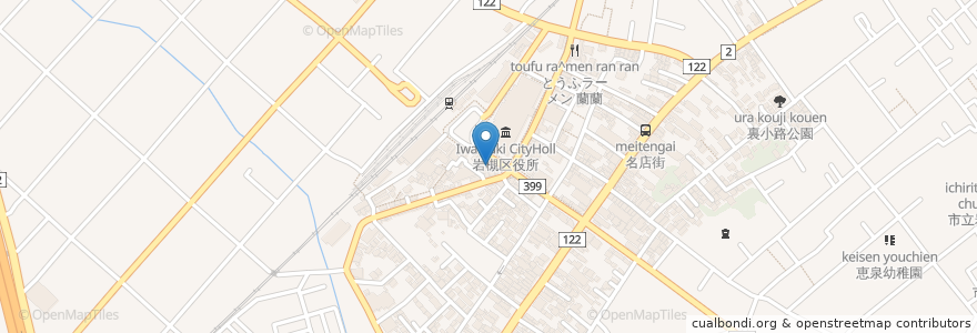 Mapa de ubicacion de 牛丼すき家 en Япония, Сайтама, Сайтама, 岩槻区.
