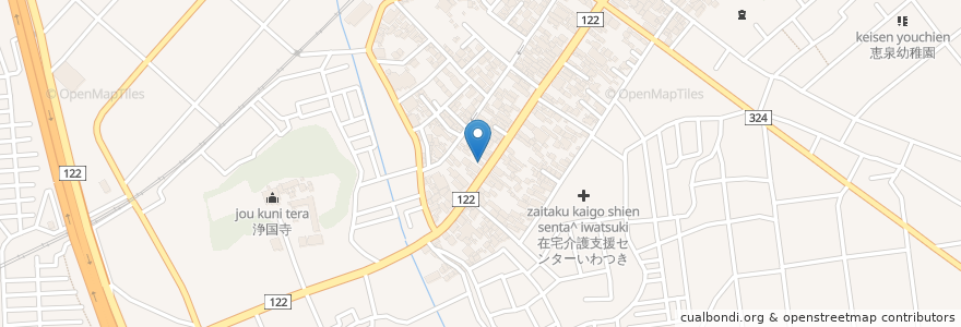 Mapa de ubicacion de ウエサカ薬局 en Япония, Сайтама, Сайтама, 岩槻区.