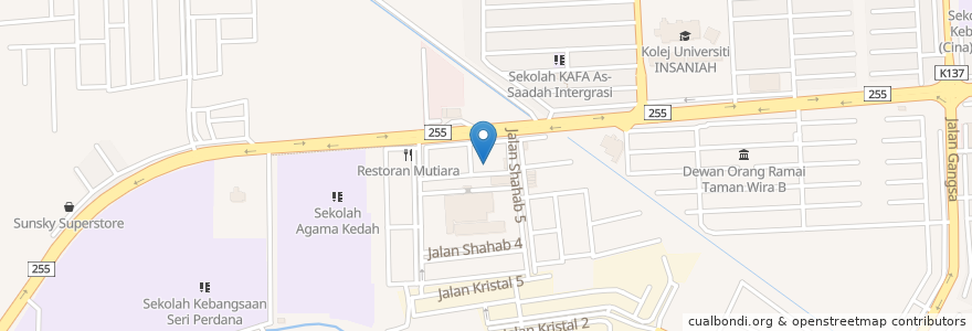 Mapa de ubicacion de Nurul Islam Seafood en マレーシア, ケダ, Kota Setar.