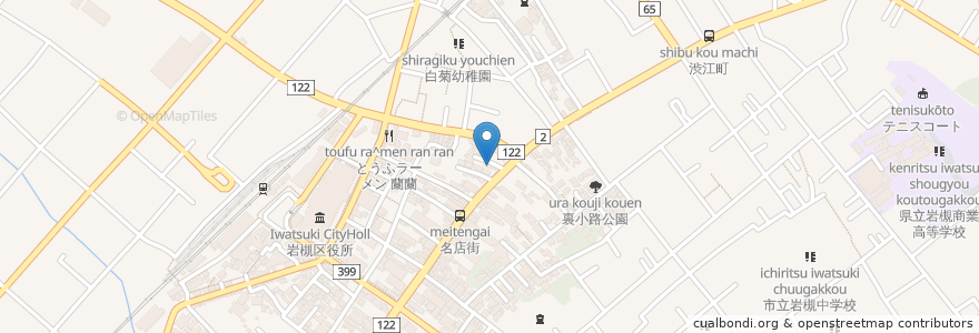Mapa de ubicacion de 高橋犬猫病院 en ژاپن, 埼玉県, さいたま市, 岩槻区.