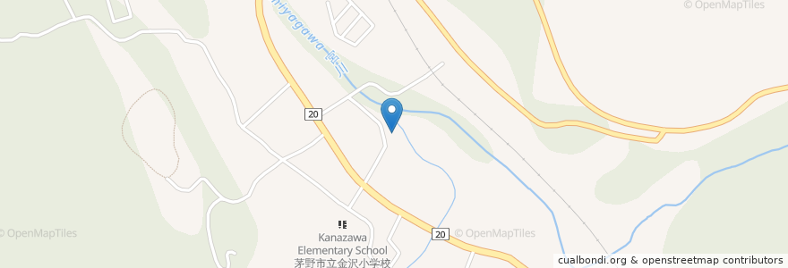 Mapa de ubicacion de 金沢温泉;金鶏の湯 en Japan, Nagano Prefecture, Chino.