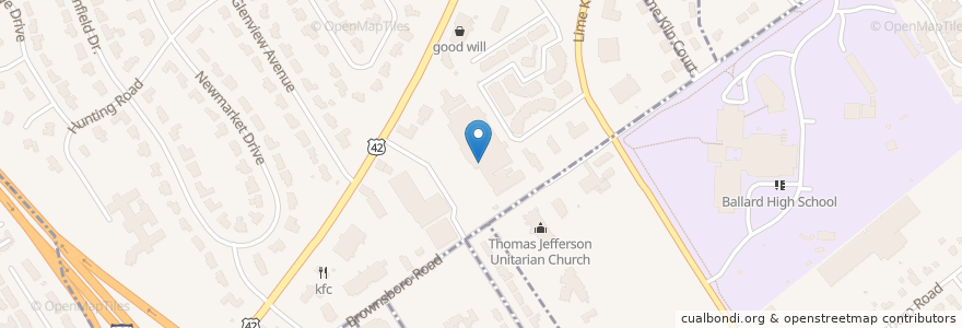 Mapa de ubicacion de The Little Clinic en الولايات المتّحدة الأمريكيّة, كنتاكي, مقاطعة جفرسون, Louisville.