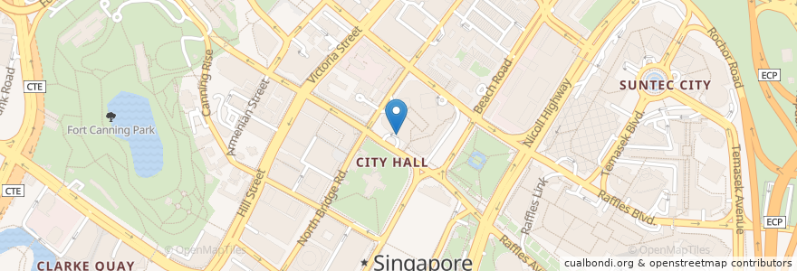 Mapa de ubicacion de Joe & The Juice en 新加坡, 中区.