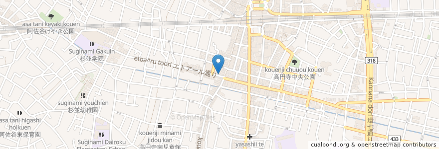 Mapa de ubicacion de サルトリイバラ喫茶室 en Japan, Tokyo, Suginami.
