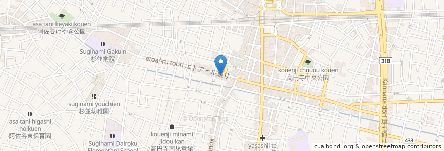 Mapa de ubicacion de meu nota en Japan, Tokio, 杉並区.