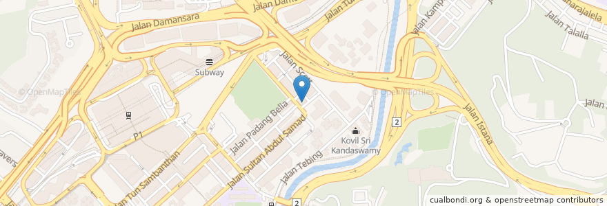 Mapa de ubicacion de Vege Chat en Малайзия, Селангор, Куала-Лумпур.