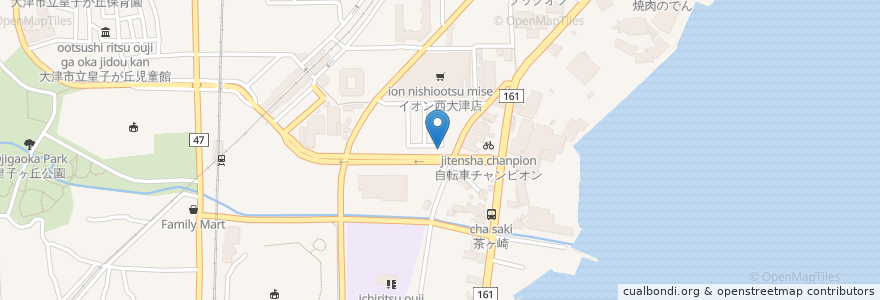 Mapa de ubicacion de コメダ珈琲店 大津皇子が丘FC店 en 日本, 滋賀県, 大津市.