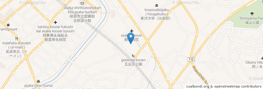 Mapa de ubicacion de ＴＭＧあさか医療センター en 日本, 埼玉県, 朝霞市.