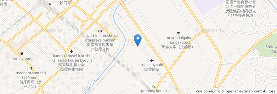 Mapa de ubicacion de 広称寺 en 日本, 埼玉県, 朝霞市.