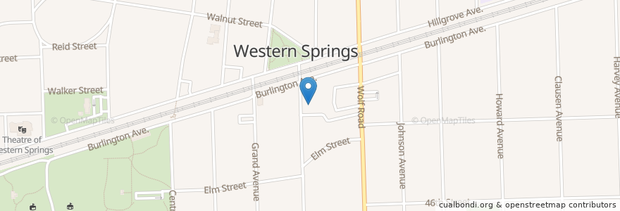 Mapa de ubicacion de Vie en アメリカ合衆国, イリノイ州, Western Springs.