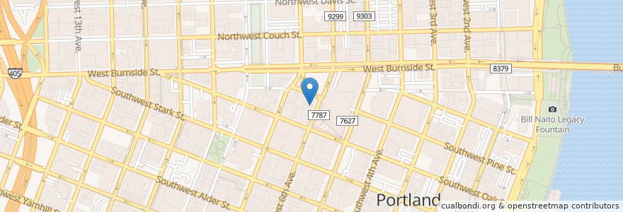 Mapa de ubicacion de Bunk Sandwiches en Estados Unidos Da América, Oregon, Portland, Multnomah County.
