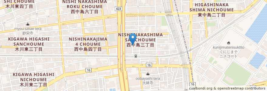 Mapa de ubicacion de 串かつみつる en ژاپن, 大阪府, 大阪市, 淀川区.