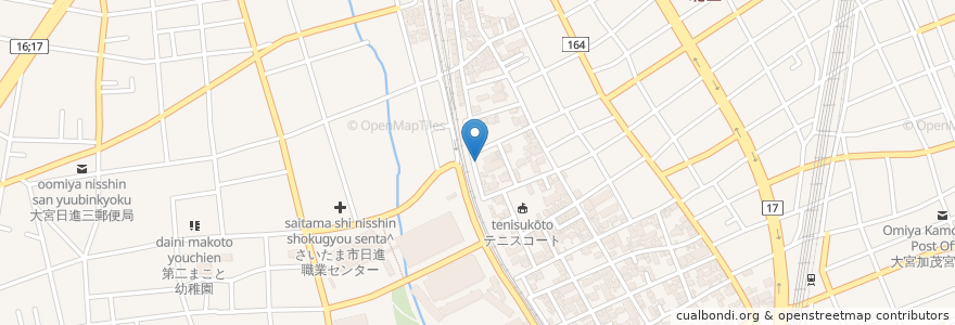 Mapa de ubicacion de にじの星保育園 en 日本, 埼玉县, 埼玉市, 北区.