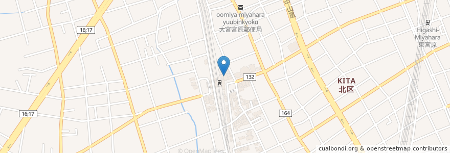 Mapa de ubicacion de 宮原駅東口自転車駐車場 en اليابان, 埼玉県, さいたま市, 北区.