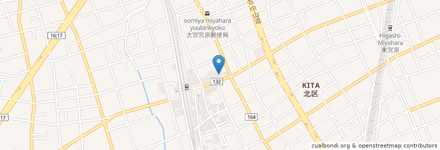 Mapa de ubicacion de 武蔵野銀行宮原支店 en 日本, 埼玉県, さいたま市, 北区.