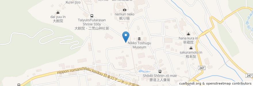 Mapa de ubicacion de きしの en Japan, Präfektur Tochigi, 日光市.