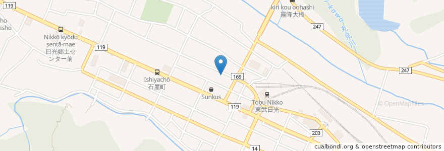 Mapa de ubicacion de Mako en Japonya, 栃木県, 日光市.