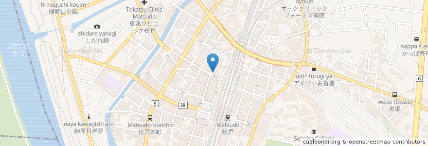 Mapa de ubicacion de いち五郎 en Japan, Präfektur Chiba, 松戸市.