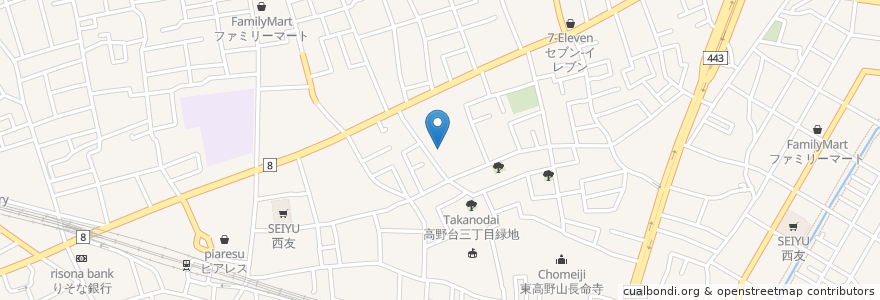 Mapa de ubicacion de 練馬区立 高野台地域集会所 en Japón, Tokio, Nerima.