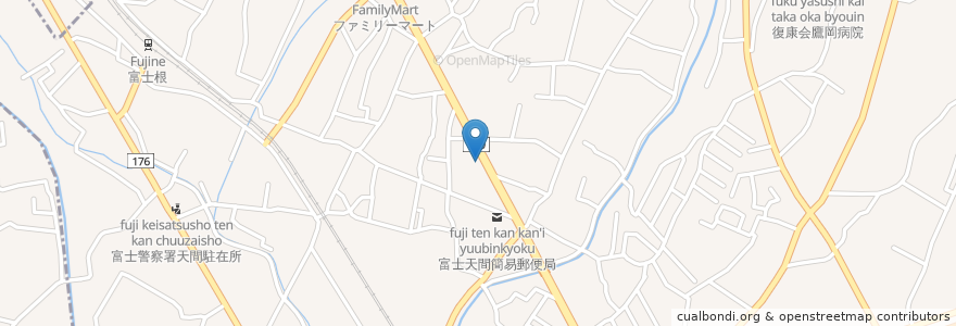 Mapa de ubicacion de サイゼリヤ en 日本, 静岡県, 富士市.