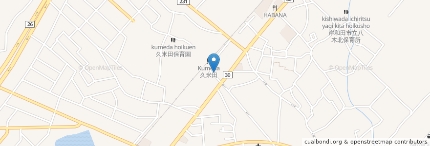 Mapa de ubicacion de りゅうクリニック en 일본, 오사카부, 岸和田市.