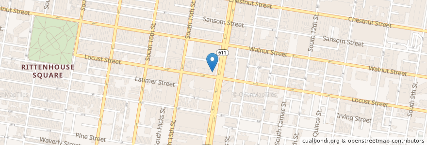 Mapa de ubicacion de PNC Bank en 미국, 펜실베이니아, Philadelphia County, 필라델피아.