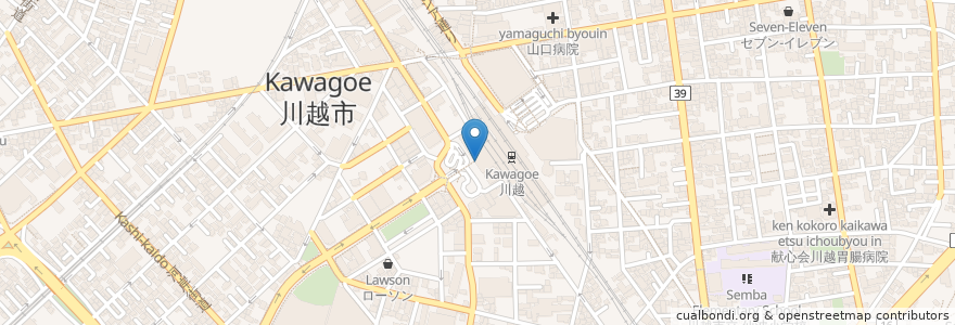 Mapa de ubicacion de STARBUCKS COFFEE en Japonya, 埼玉県, 川越市.