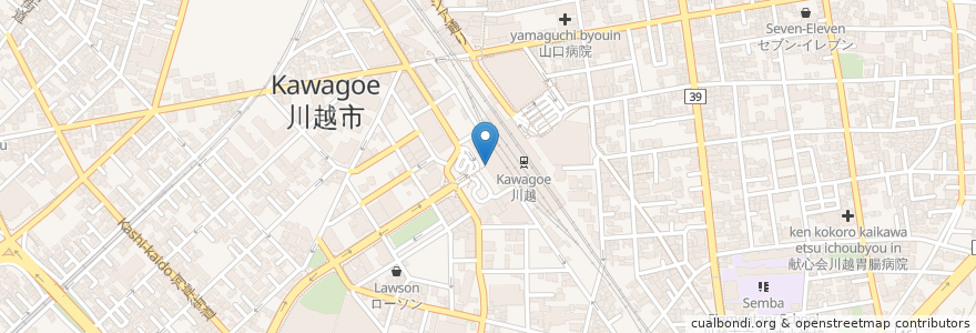 Mapa de ubicacion de 倉敷珈琲店 en Giappone, Prefettura Di Saitama, 川越市.