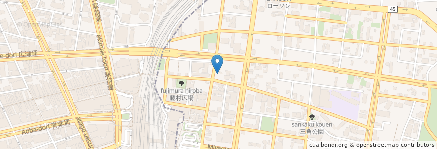 Mapa de ubicacion de 大石屋 en Japon, Préfecture De Miyagi, 仙台市, 青葉区, 宮城野区.