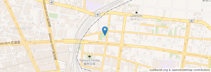 Mapa de ubicacion de 二代目餅萬 en Japão, 宮城県, 仙台市, 青葉区, 宮城野区.