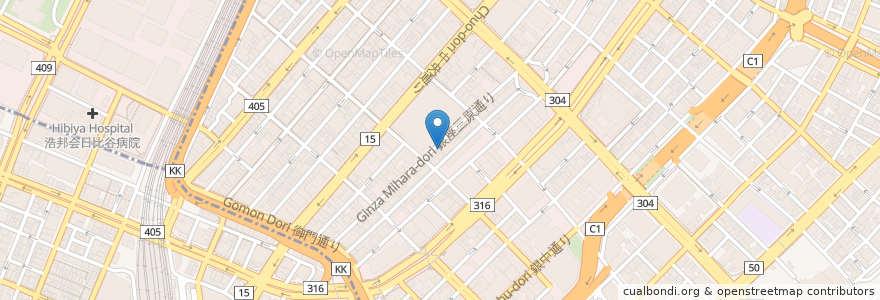 Mapa de ubicacion de Ginza Noodles むぎとオリーブ Clam Ramen en Japón, Tokio.