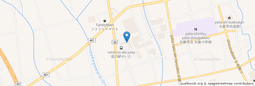 Mapa de ubicacion de つつじ亭 en Japan, Präfektur Tochigi, 矢板市.