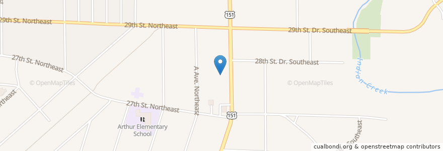 Mapa de ubicacion de Mercy Home Care en Stati Uniti D'America, Iowa, Linn County, Cedar Rapids.