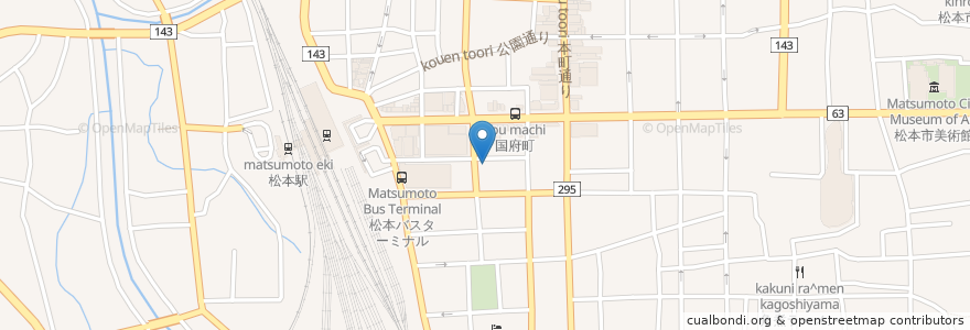Mapa de ubicacion de トヨタレンタカー en Giappone, Prefettura Di Nagano, Matsumoto.