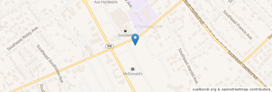 Mapa de ubicacion de Papa Murphy's en ایالات متحده آمریکا, اورگن, Clackamas County, Oak Grove.