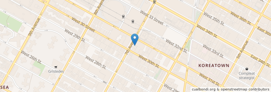 Mapa de ubicacion de Sierra Psychic en 美利坚合众国/美利堅合眾國, 纽约州 / 紐約州, 纽约, 纽约县, Manhattan, Manhattan Community Board 5, Manhattan Community Board 4.