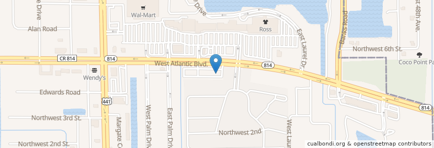Mapa de ubicacion de Smile At Margate en Estados Unidos Da América, Flórida, Broward County, Margate.